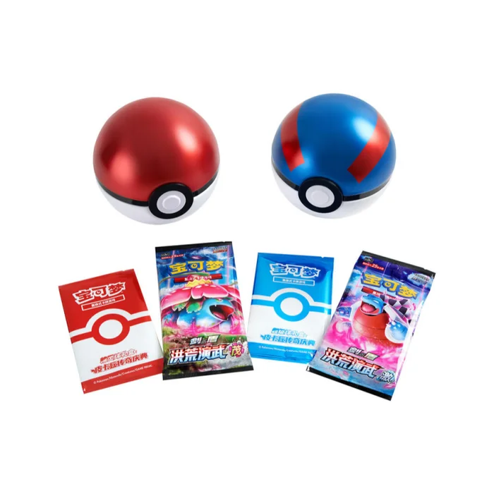 Pokemon TCG –  Pokéball Gift Box: Legendary Pikachu Celebration - Chinese (1 Pokéball + 1 Random Pikachu Card + 1 Random Legendary Pokemon Card + 1 Jumbo Booster Pack )